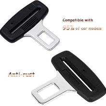 2 Pack Car Seat Belt Clip,Universal Seat Belt Buckle Auto Metal Seat Belts Clip- Black