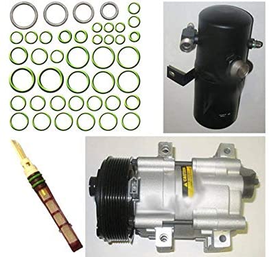 A/C Compressor Kit - Compatible with 1994-1997 Ford F-350 7.3L V8 Diesel (FS10; 8-Groove)