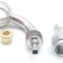 SHOUNAO Fit for AN3 Motorcycle Motor Bike Hydraulic Brake Oil Hose Line Banjo Fitting 90deg 10mm
