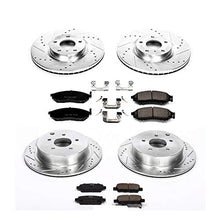 Power Stop K6237 Front and Rear Z23 Carbon Fiber Brake Pads with Drilled & Slotted Brake Rotors Kit