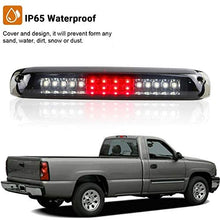 High Mount Waterproof Dual Row LED Third Light Brake Light for 1999-2006 Chevrolet Silverado/GMC Sierra GMT800 (Black Smoke Lens)