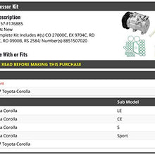 A/C Compressor Kit - Compatible with 2003-2008 Toyota Corolla