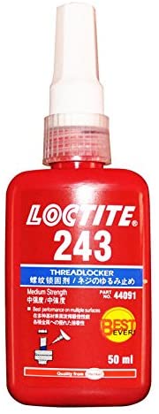 243 Threadlocker, Medium Strength/Oil Resistant - 50ml 243 threadlocker oil tolerant/me