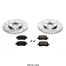 Power Stop K1614 Front Z23 Carbon Fiber Brake Pads with Drilled & Slotted Brake Rotors Kit