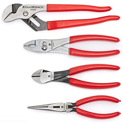 GEARWRENCH 4 Pc. Mixed Dipped Handle Plier Set - 82114