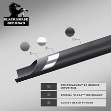 Black Horse - Rugged Heavy Duty Grille Guard Kit (with 20 in Single Led Bar) 2019-2021 GMC Sierra 1500 RU-GMSI19-B-K2