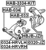51360-S2H-013 - ARM BUSHING FRONT ARM KIT - 1 Year Warranty - FEBEST # HAB-33...