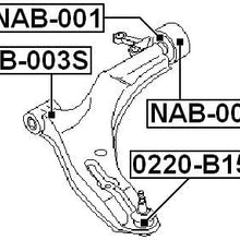 REAR ARM BUSHING FRONT ARM WITH SHAFT - Febest # NAB-003B - 1 Year Warranty