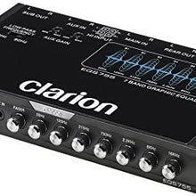 Clarion EQS755 7-Band Car Audio Graphic Equalizer with Front 3.5mm Auxiliary Input, Rear RCA Auxiliary Input and High Level Speaker Inputs