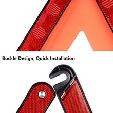 Lenmumu Safety Triangle Kit Road Emergency Warning Reflector Roadside Reflective Early Warning Sign, Foldable 3 Pack of Emergency Car Kit