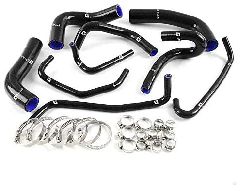 Silicone Radiator Heater Hose Kit Clamps For MAZDA MIATA MX5 1.8L 1994 1995 1996 1997 Black