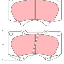 TRW Automotive TPC0976 Disc Brake Pad Set for Toyota Tacoma: 2005-2020 and other applications Front, Black