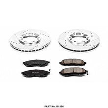 Power Stop K1176 Front Z23 Carbon Fiber Brake Pads with Drilled & Slotted Brake Rotors Kit