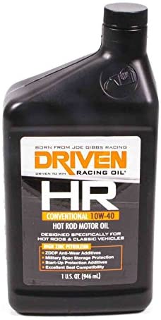 Driven Racing Oil 03806 HR-5 High Zinc Conventional 10w-40 Quart, 32. Fluid_Ounces