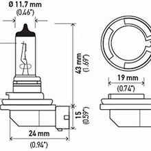 HELLA H11P50 + 50% + +50 Performance Bulb, 12V, 55W