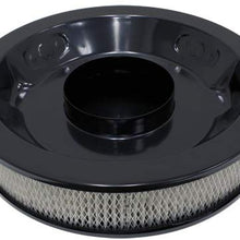 CFR Performance Compatible/Replacement for Chevy/ford/mopar 14" Black Steel AIR Cleaner SET - Hi-lip Base