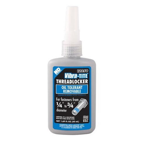 Vibra Tite 122 Threadlocker Oil Tolerant - 50 ML (for Fasteners 1/4