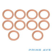 Prime Ave OEM Copper Oil Drain Plug Washer Gaskets Compatible/Replacement for Mercedes Part#: 007603-014106 (Pack of 10)