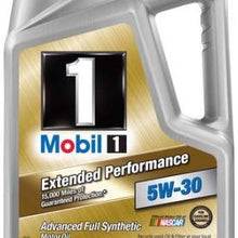 Mobil 1 5W-30 Extended Performance Full Synthetic Motor Oil, 5 qt.