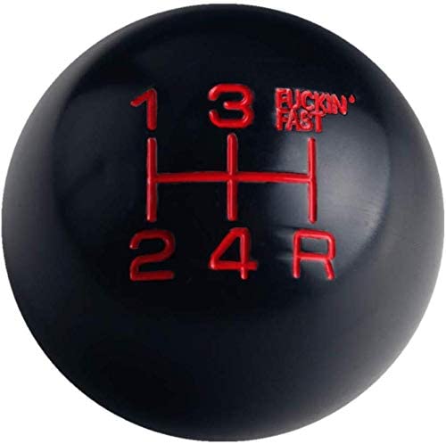 DEWHEL Black/Red Aluminum Fing Fast Shift Knob 5 Speed Short Throw Shifter M12x1.25 M10x1.5 M10x1.25 M8x1.25