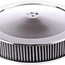 Chrome Air Cleaner with Washable Filter, 14 x 5 Inch