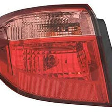 HEADLIGHTSDEPOT Tail Light Halogen Left Driver Compatible with 2017-2019 Toyota Corolla Sedan 4Dr CE/L/LE/LE ECO