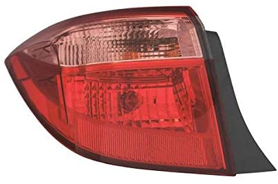 HEADLIGHTSDEPOT Tail Light Halogen Left Driver Compatible with 2017-2019 Toyota Corolla Sedan 4Dr CE/L/LE/LE ECO