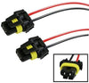 iJDMTOY (2) 900-Series 9005 9006 Female Adapter Wiring Harness Sockets Wire For Headlights Fog Lights