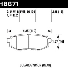 Hawk Performance HB671Z.628 Ceramic Brake Pad