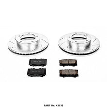 Power Stop K1132 Front Z23 Carbon Fiber Brake Pads with Drilled & Slotted Brake Rotors Kit