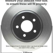 Detroit Axle - Pair (2) 320mm Front Disc Brake Rotors Ceramic Pads w/Hardware & Brake Cleaner & Fluid for 2013 2014 2015 2016 2017 Ford Escape 1.6L 2.0L - [2014-2014 Transit Connect]