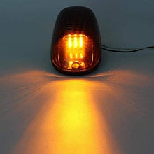 5pcs Black Smoked Lens Amber LED Cab Roof Marker Lights, KOMAS Roof Top Lamp Clearance Running Light Replacement for Truck SUV 1999-2002 Dodge Ram 1500 2500 3500 4500 (Black Smoked Lens& Amber LED)