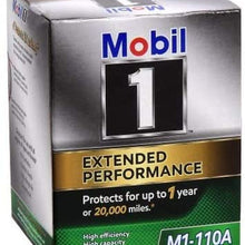 Mobil 1 Advanced Fuel Economy Full Synthetic Motor Oil 0W-20, 1-Quart, Single Bundle M1-110A Extended Performance Oil Filter, 1-Count