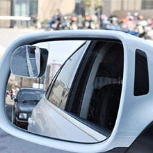 TRUE LINE Automotive 2 Piece Wide Angle Mirror Blind Spot Mirror Kit 360 Degree Adjustable Safety Stick on