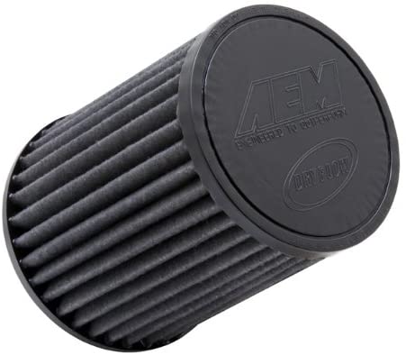 AEM 21-2147BF Universal DryFlow Clamp-On Air Filter: Round Tapered; 3.5 in (89 mm) Flange ID; 7 in (178 mm) Height; 6 in (152 mm) Base; 5.25 in (133 mm) Top
