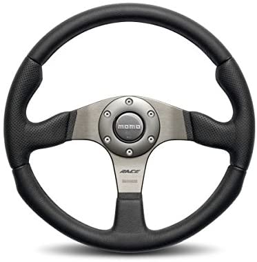 Momo RCE35BK1B Race 350 mm Leather Steering Wheel,Black