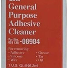 3M 08984 General Purpose Adhesive Remover & Cleaner, Quart, 6-Pack