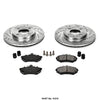 Power Stop K374 Front Z23 Carbon Fiber Brake Pads with Drilled & Slotted Brake Rotors Kit