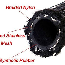 Universal Flexible 1 Meter /39.37 Inch Nylon Stainless Steel Braided AN16-16AN Oil Fuel Gas Line Hose Reinforced Strength and Durability 1.18 inch O.D. 0.87 Inch I.D. NBR+CPE Synthetic Rubber Inner