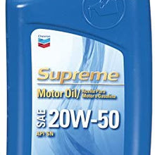 Chevron SAE 20W-50 Supreme Motor Oil - 1 Quart Bottle