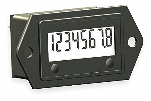 LCD Hour Meter, 2-Hole, 1.10 in Flange