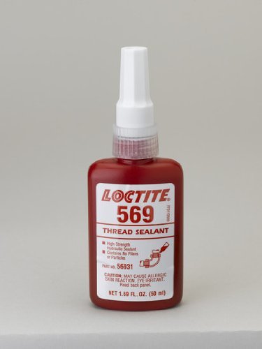 Loctite 569 Threadlocker - Brown Liquid 50 ml Bottle - Tensile Strength 24 psi [PRICE is per BOTTLE]