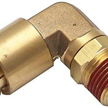 Helix 12016 3/8" NPT Male to 1/2" Push Tube Elbow Air Fitting