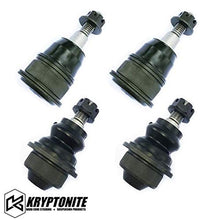 Kryptonite Green Upper and Lower Ball Joint Package Deal (For Stock Control Arms) Compatible with 2001-2010 Chevy/GMC 2500HD 3500HD