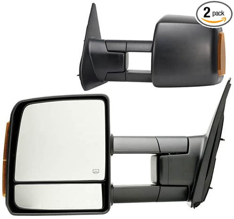 Fit System 70103-04T Toyota Tundra Driver/Passenger Side Replacement Mirror Set with Turn Signal and Dual Glass