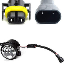 iJDMTOY (2) LED Fog Lamps Conversion Adapter Wires For 2007-2009 Jeep Wrangler JK (Good For JW Speaker 6045 6145 or Truck-Lite 80275)