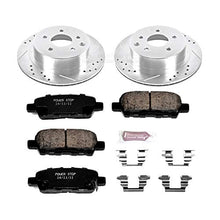 Power Stop K6761 Rear Z23 Carbon Fiber Brake Pads with Drilled & Slotted Brake Rotors Kit