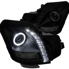 Spec-D Tuning For Cadillac CTS Black Smoke SMD LED Halo Projector Headlights Front Lamps Pair