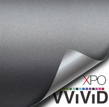VViViD Matte Gun Metal Grey Vinyl Wrap Roll with Air Release Technology (6ft x 5ft)