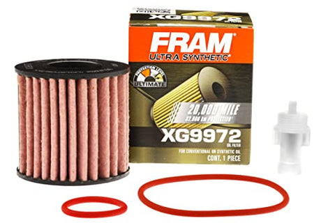 FRAM Ultra Synthetic Automotive Replacement Oil Filter, Designed for Synthetic Oil Changes Lasting up to 20k Miles, XG9972 (Pack of 1)